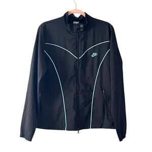 Nike Sportswear Full-Zip Jacket Black Size Large Vintage Windbreaker